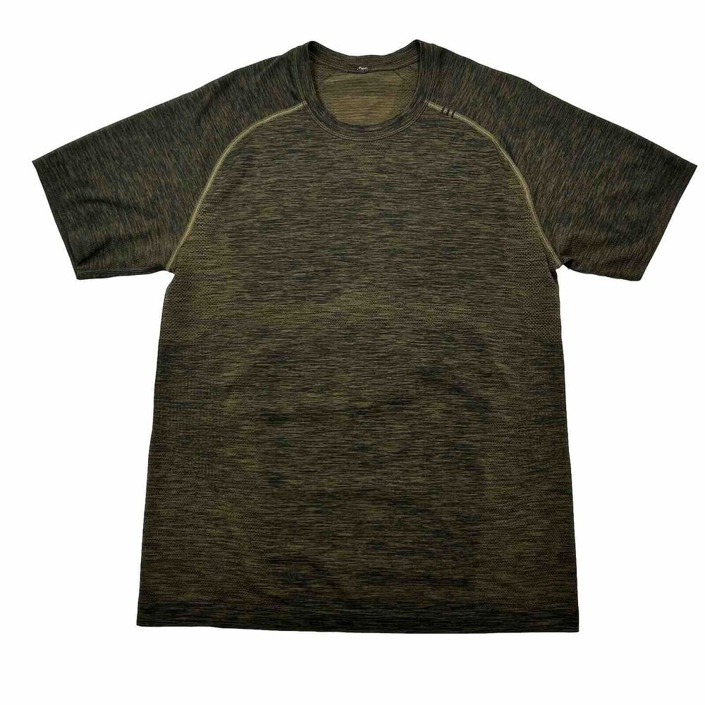 LULULEMON Metal Vent Performance Shirt Mesh Dot You Can’t Score Sz Medium Green